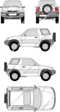 Toyota RAV 4, FunCruiser, break, 3 Doors (1994)