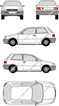 Toyota Starlet Hatchback, 1989–1996 (Toyo_057)