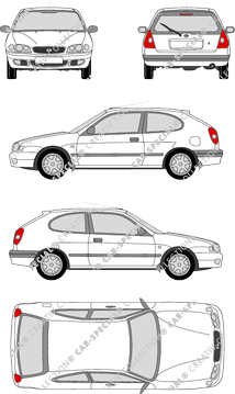 Toyota Corolla Hayon, 2000–2002 (Toyo_063)