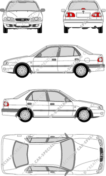 Toyota Corolla limusina, 2000–2002 (Toyo_065)