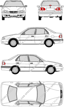 Toyota Corolla, berlina, 4 Doors (2000)