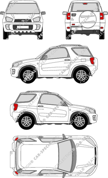 Toyota RAV 4, combi, 3 Doors (2000)