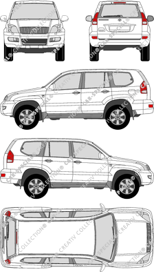 Toyota Land Cruiser Executive mit Unterflur-Reserverad, Executive, mit Unterflur-Reserverad, combi, 5 Doors (2003)