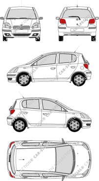 Toyota Yaris Hatchback, 2003–2005 (Toyo_089)