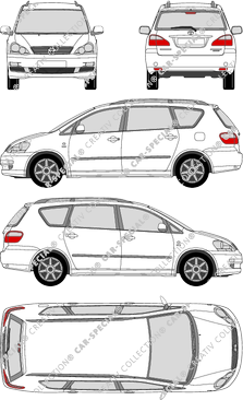 Toyota Avensis Verso, Verso, combi, 5 Doors (2004)