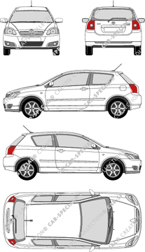 Toyota Corolla, Hayon, 3 Doors (2004)