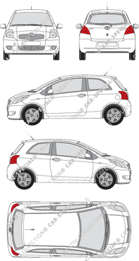 Toyota Yaris, Kombilimousine, 3 Doors (2005)