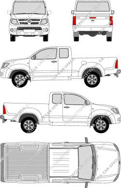 Toyota Hilux, Pick-up, cabina individual, ampliada (2008)