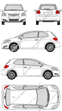 Toyota Auris Hayon, 2007–2013 (Toyo_124)