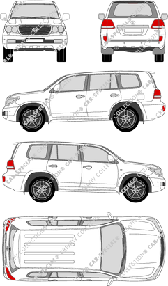 Toyota Land Cruiser V8, V8, station wagon, 5 Doors (2008)