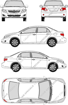 Toyota Corolla Limousine, 2008–2013 (Toyo_127)