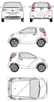 Toyota IQ Kombilimousine, 2009–2015 (Toyo_128)