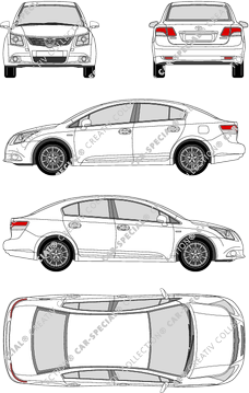 Toyota Avensis berlina, 2009–2011 (Toyo_132)