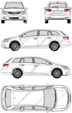 Toyota Avensis break, 2009–2011 (Toyo_133)