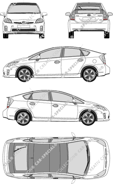 Toyota Prius Hayon, 2009–2012 (Toyo_138)