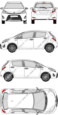 Toyota Yaris Hybrid, Hybrid, Hatchback, 5 Doors (2012)
