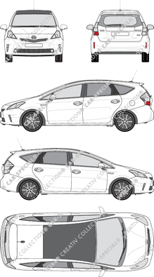 Toyota Prius Kombilimousine, 2012–2016 (Toyo_163)