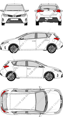 Toyota Auris, 2013–2015 (Toyo_164)