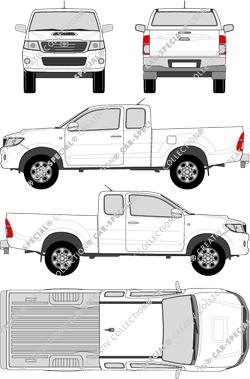 Toyota Hilux, Pick-up, cabina individual, ampliada (2012)