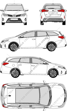 Toyota Auris station wagon, 2013–2015 (Toyo_171)