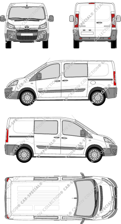 Toyota Proace, van/transporter, L1H1, double cab, Rear Wing Doors, 2 Sliding Doors (2013)