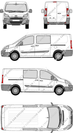 Toyota Proace, furgón, L2H1, cabina doble, Rear Wing Doors, 2 Sliding Doors (2013)