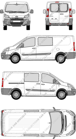 Toyota Proace, Heck verglast, Kastenwagen, L2H1, Heck verglast, Doppelkabine, Rear Wing Doors, 1 Sliding Door (2013)