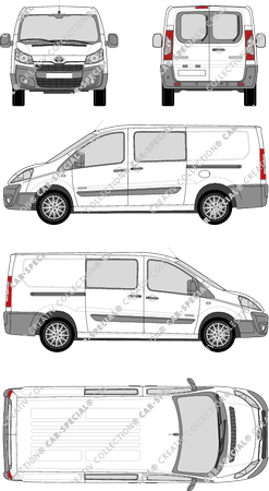 Toyota Proace, Heck verglast, furgone, L2H1, vitre arrière, Doppelkabine, Rear Wing Doors, 2 Sliding Doors (2013)