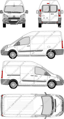 Toyota Proace, van/transporter, L2H2, rear window, Rear Wing Doors, 1 Sliding Door (2013)