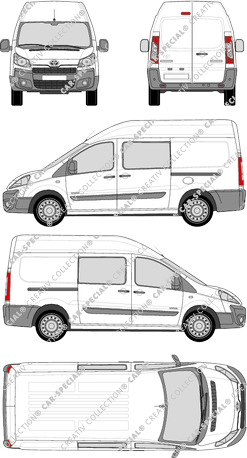 Toyota Proace, van/transporter, L2H2, double cab, Rear Wing Doors, 2 Sliding Doors (2013)