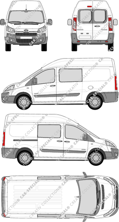 Toyota Proace, Heck verglast, fourgon, L2H2, Heck verglast, double cabine, Rear Wing Doors, 1 Sliding Door (2013)