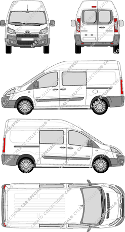 Toyota Proace, Heck verglast, fourgon, L2H2, Heck verglast, double cabine, Rear Wing Doors, 2 Sliding Doors (2013)