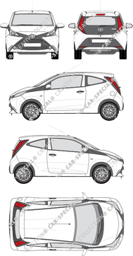 Toyota Aygo Kombilimousine, 2014–2018 (Toyo_206)