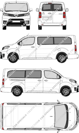 Toyota Proace Verso, Verso, Lang (L2), Rear Wing Doors, 1 Sliding Door (2016)