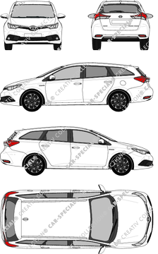 Toyota Auris Touring Sports, station wagon, 5 Doors (2016)