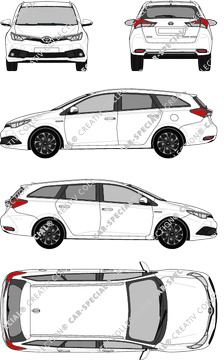 Toyota Auris Touring Sports, combi, 5 Doors (2016)