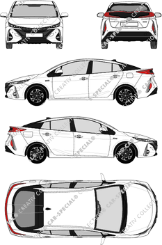 Toyota Prius, Hayon, 5 Doors (2018)