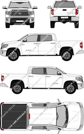 Toyota Tundra SR5, Pick-up, double cabine, allongée, 4 Doors (2017)