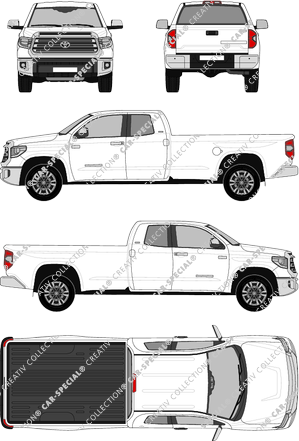 Toyota Tundra SR5, Pick-up, Long Bed, cabina doble, 4 Doors (2017)
