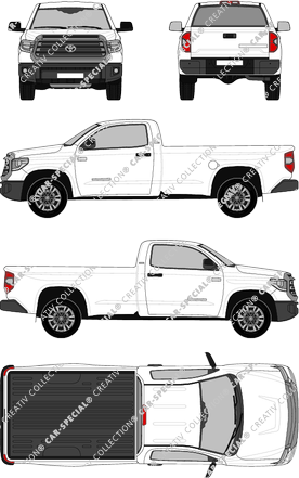 Toyota Tundra SR, Pick-up, Long Bed, cabina individual, 2 Doors (2017)