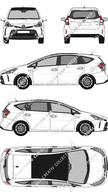 Toyota Prius Hatchback, 2017–2021 (Toyo_289)