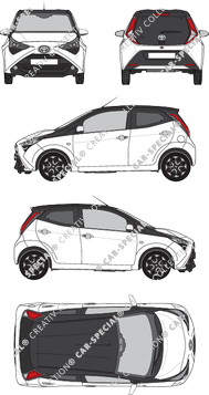 Toyota Aygo, 2018–2021 (Toyo_290)