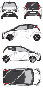 Toyota Aygo, 2018–2021 (Toyo_291)