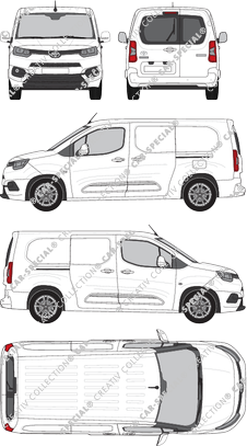 Toyota Proace City, van/transporter, long, rear window, Rear Wing Doors, 2 Sliding Doors (2020)