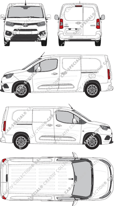 Toyota Proace City, Kastenwagen, lang, Rear Wing Doors, 2 Sliding Doors (2020)