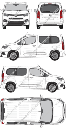 Toyota Proace City Verso, van/transporter, short, Rear Flap, 1 Sliding Door (2020)