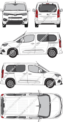 Toyota Proace City Verso, Hochdachkombi, kurz, Rear Flap, 2 Sliding Doors (2020)