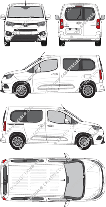 Toyota Proace City Verso, furgone, kurz, Rear Wing Doors, 1 Sliding Door (2020)