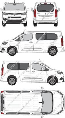 Toyota Proace City Verso, van/transporter, long, Rear Flap, 1 Sliding Door (2020)