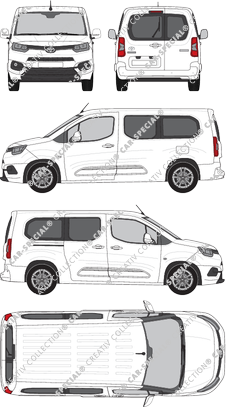 Toyota Proace City Verso, van/transporter, long, Rear Wing Doors, 1 Sliding Door (2020)